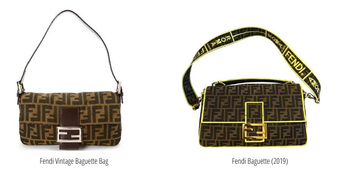 Vintage vs. new Fendi Baguette Bag