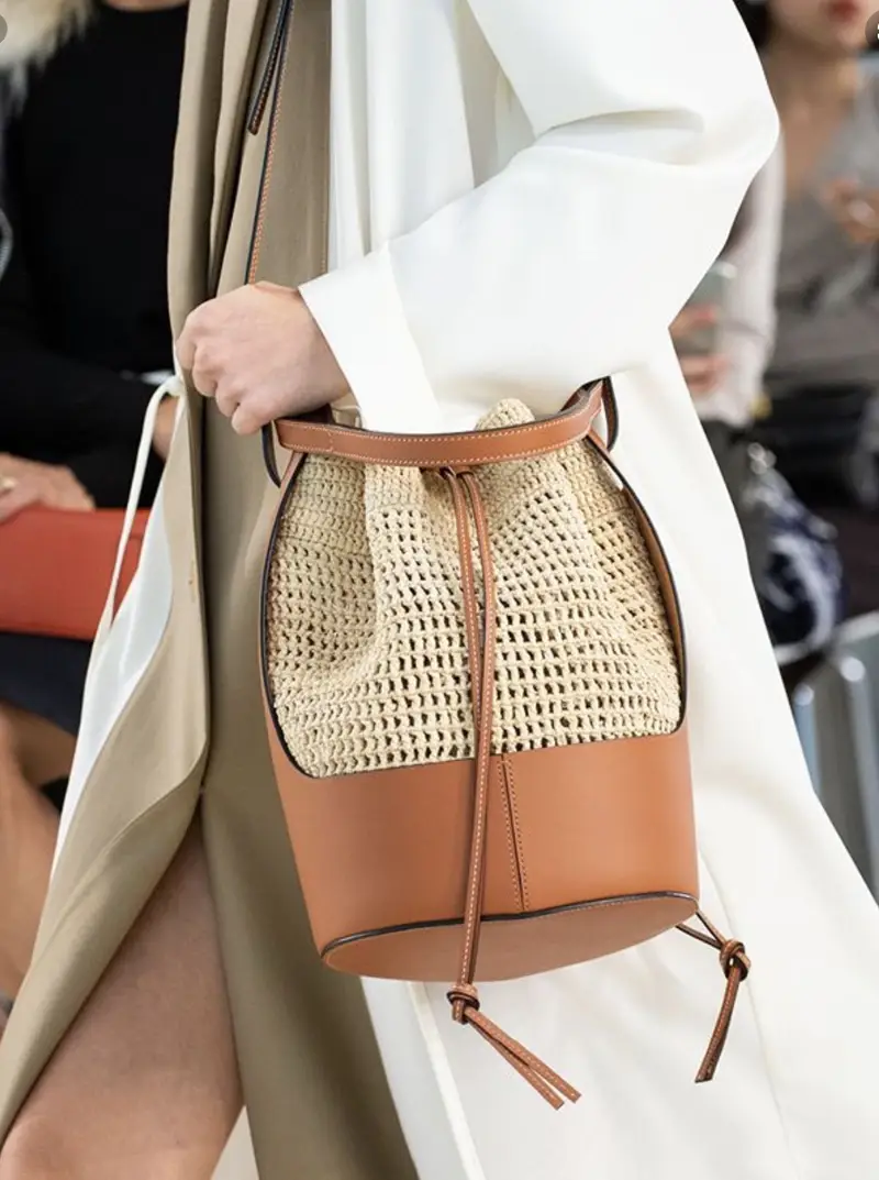 Loewe Balloon Bag in Raffia