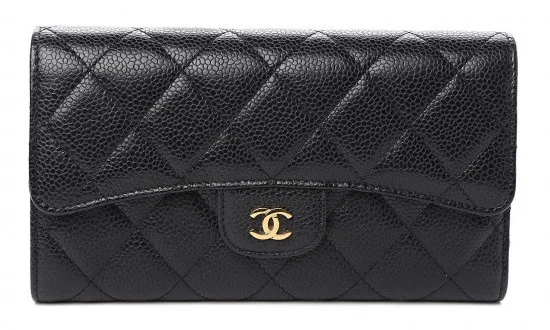 Chanel Caviar Quilted Long Flap Wallet