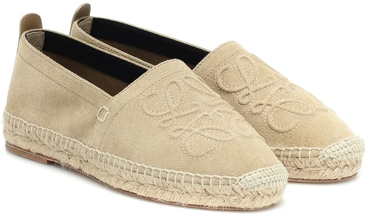 Loewe Logo Suede Espadrilles