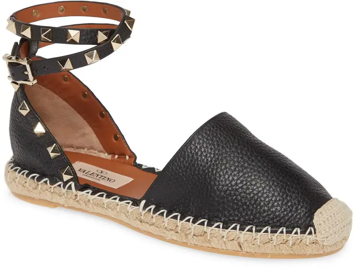 Valentino Rockstud Espadrille Sandals