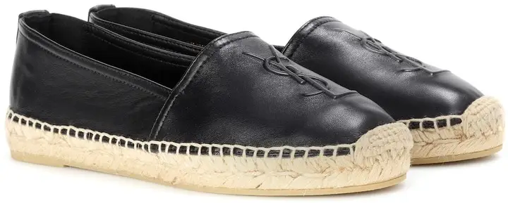 YSL Monogram Leather Espadrilles