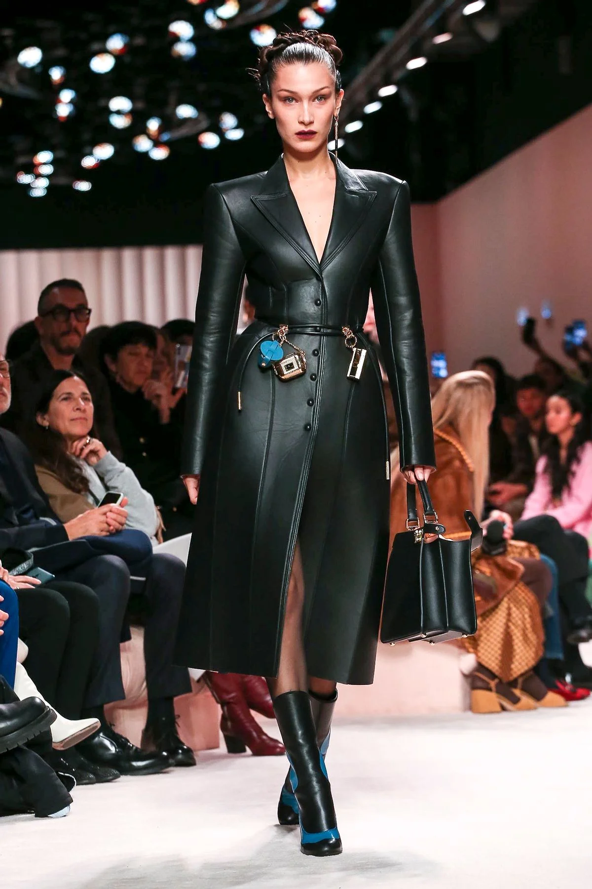 Fendi FW20 Matrix-inspired leather trench coat