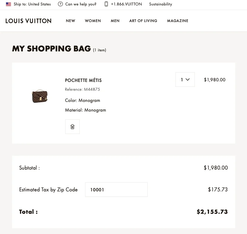 Louis Vuitton Pochette Metis Price USA