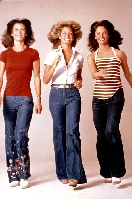 Flared jeans in the 70s