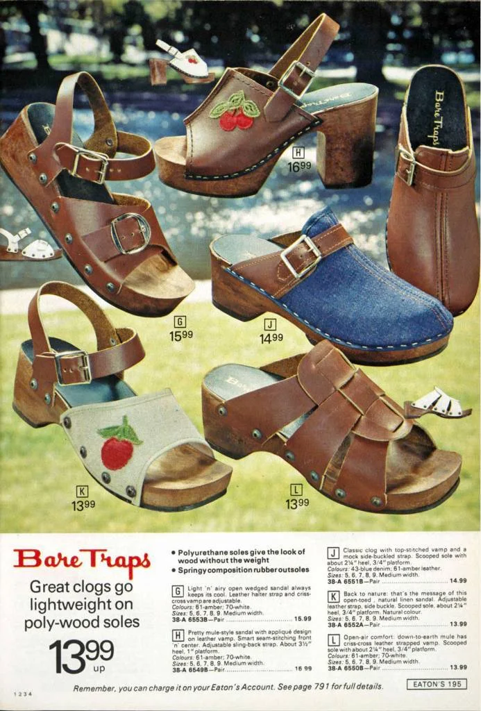 women's clogs 1970s