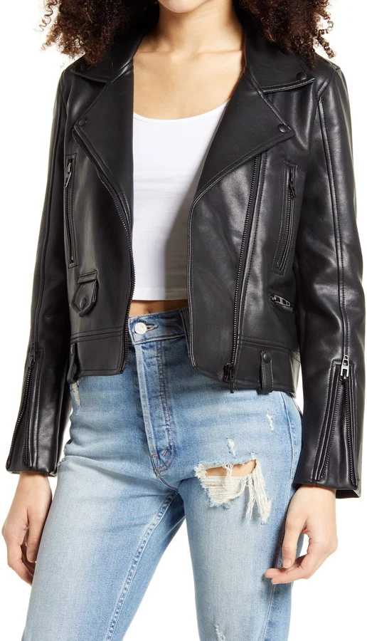 BLANKNYC Faux Leather Moto Jacket