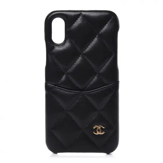 Chanel Lambskin Quilted Phone Case