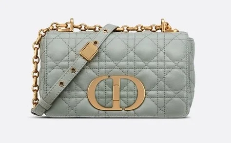 Dior Caro Bag Gray Cannage Calfskin