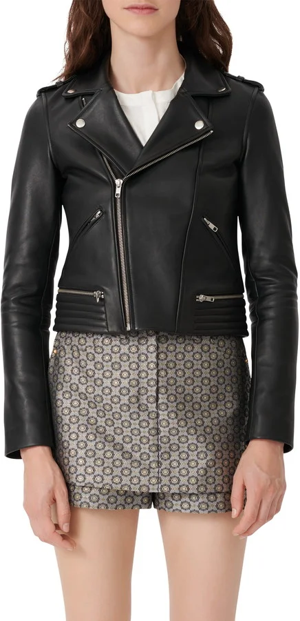 Maje Leather Biker Jacket
