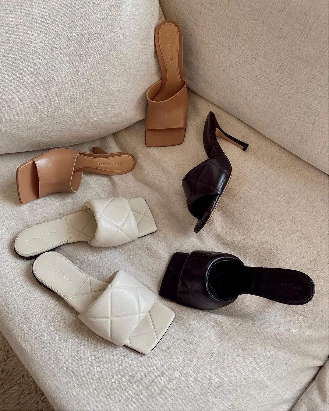 Bottega Veneta square-toe sandals