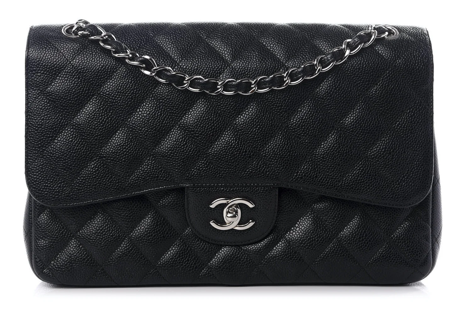 Chanel Caviar Jumbo Classic Flap Black