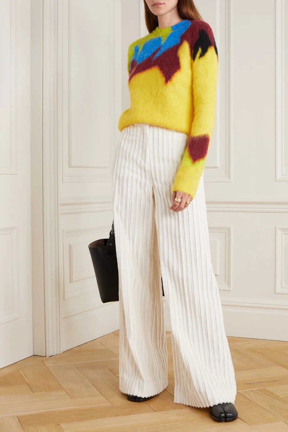 Loewe Yellow Intarsia-knit sweater