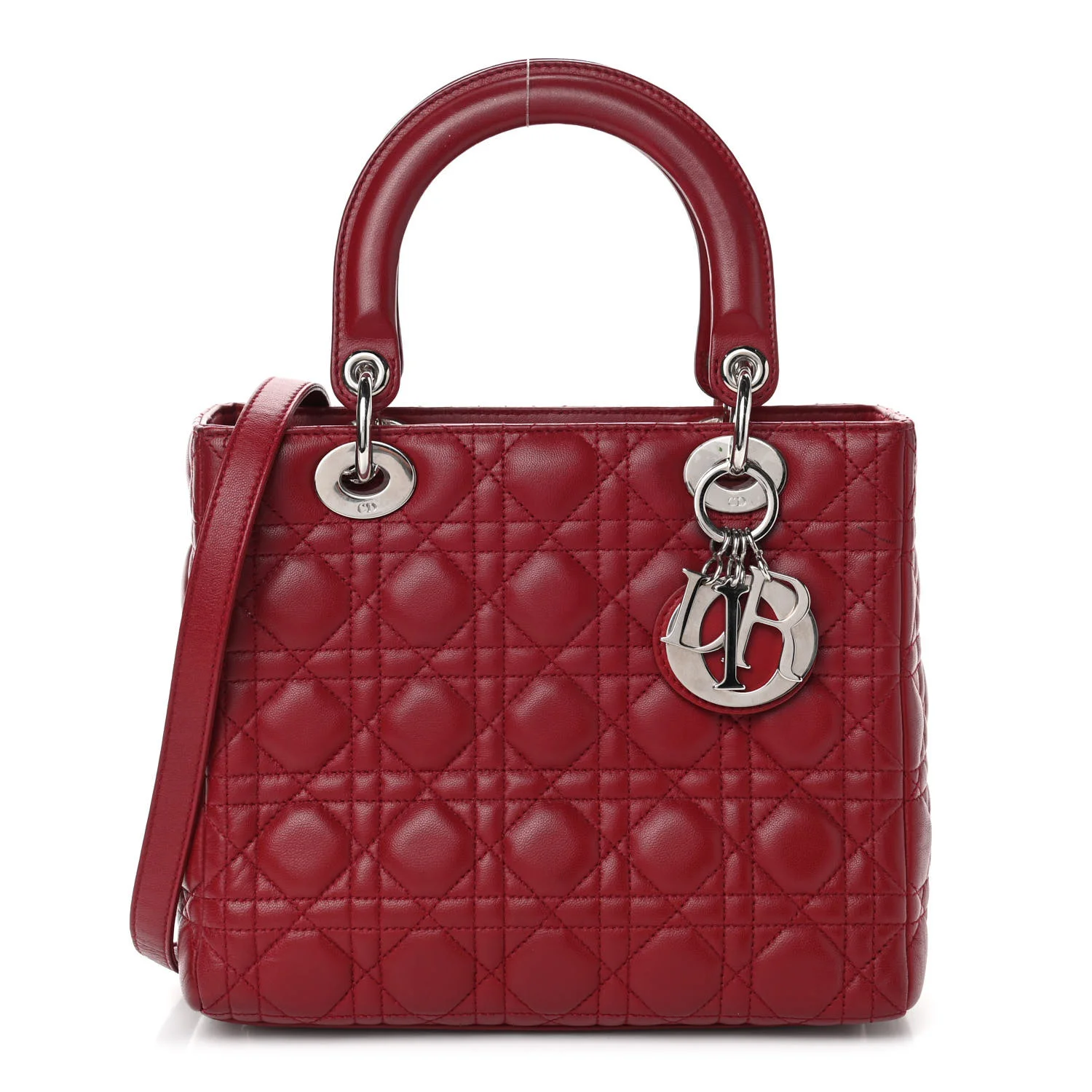 Medium Lady Dior Bag Red Cannage Lambskin