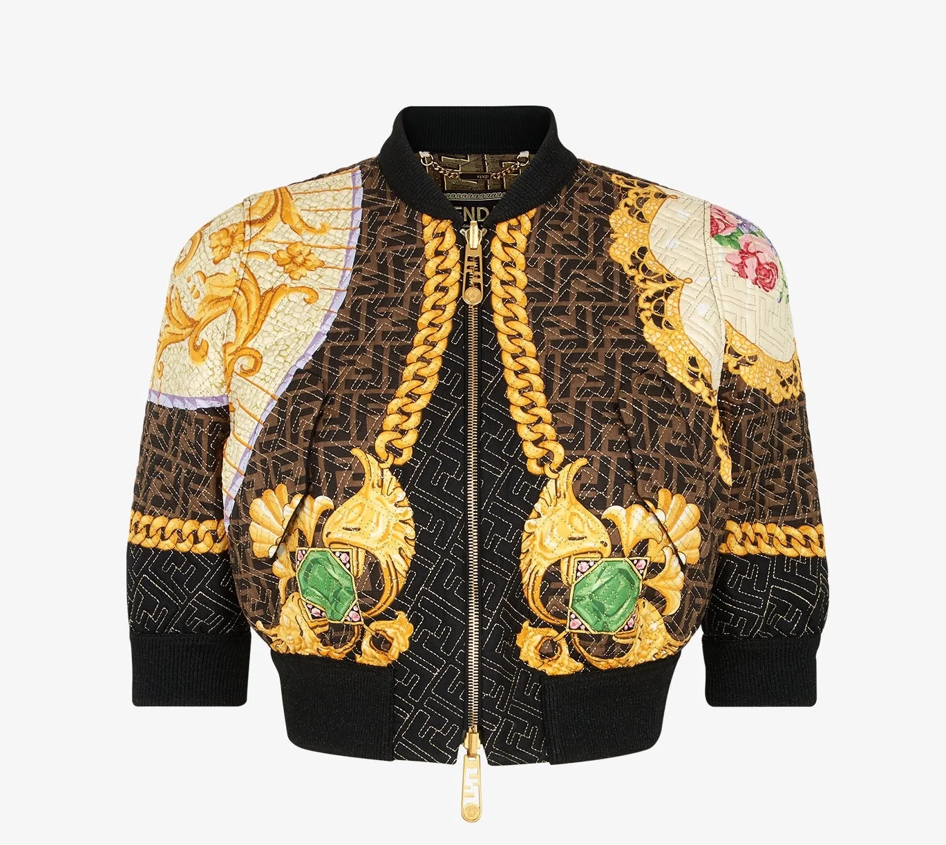 Fendace Cropped Bomber Jacket