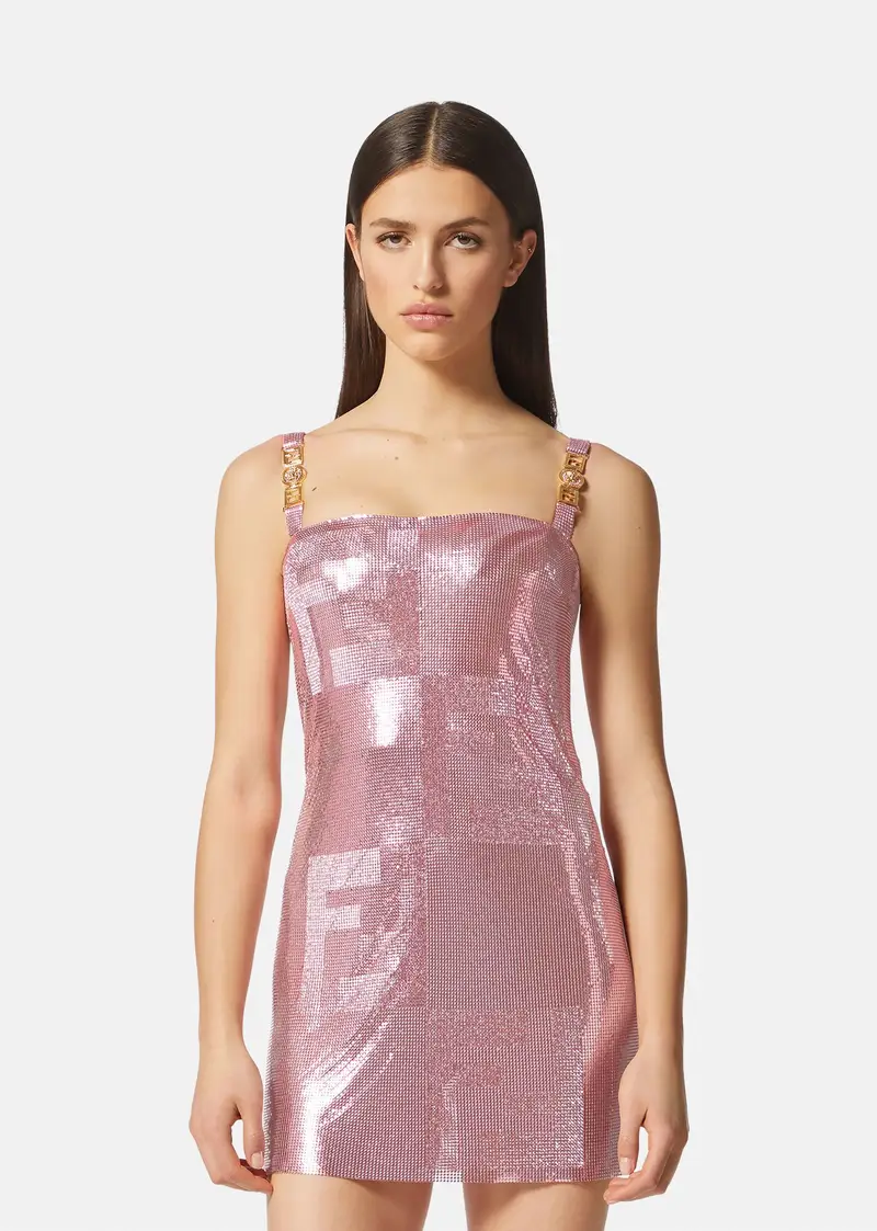 Fendace Metal Mesh Mini Dress