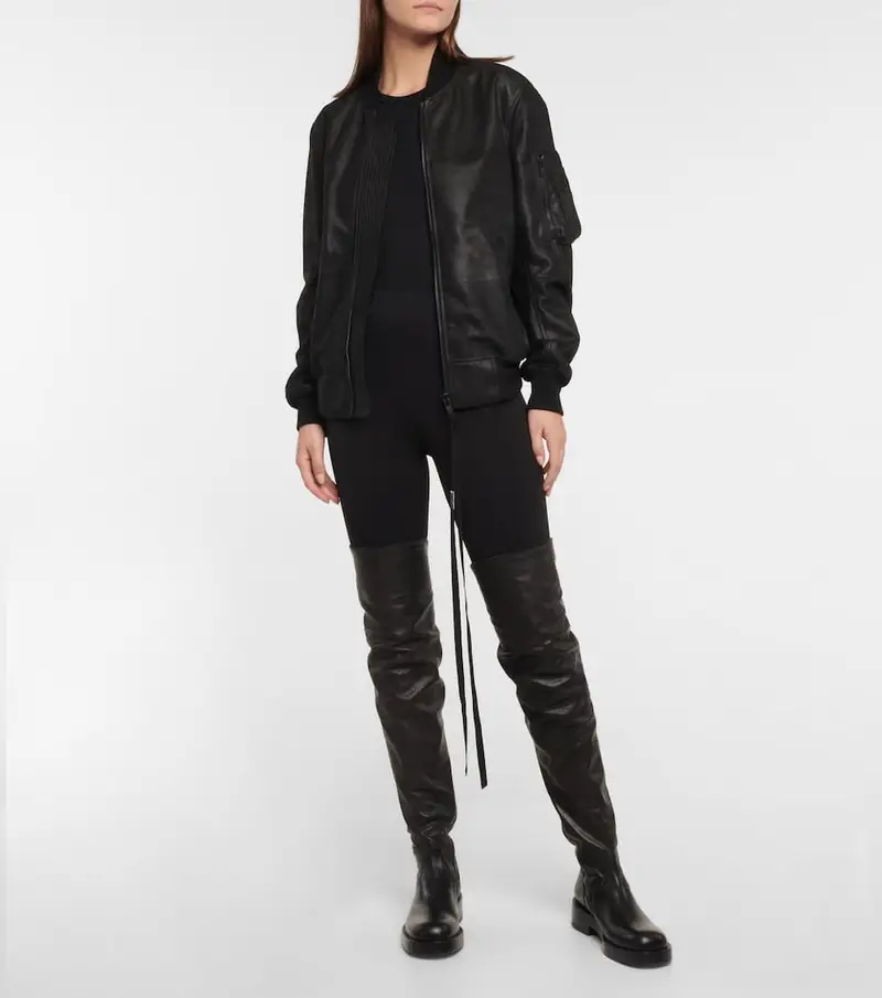 Ann Demeulemeester Leather over-the-knee boots