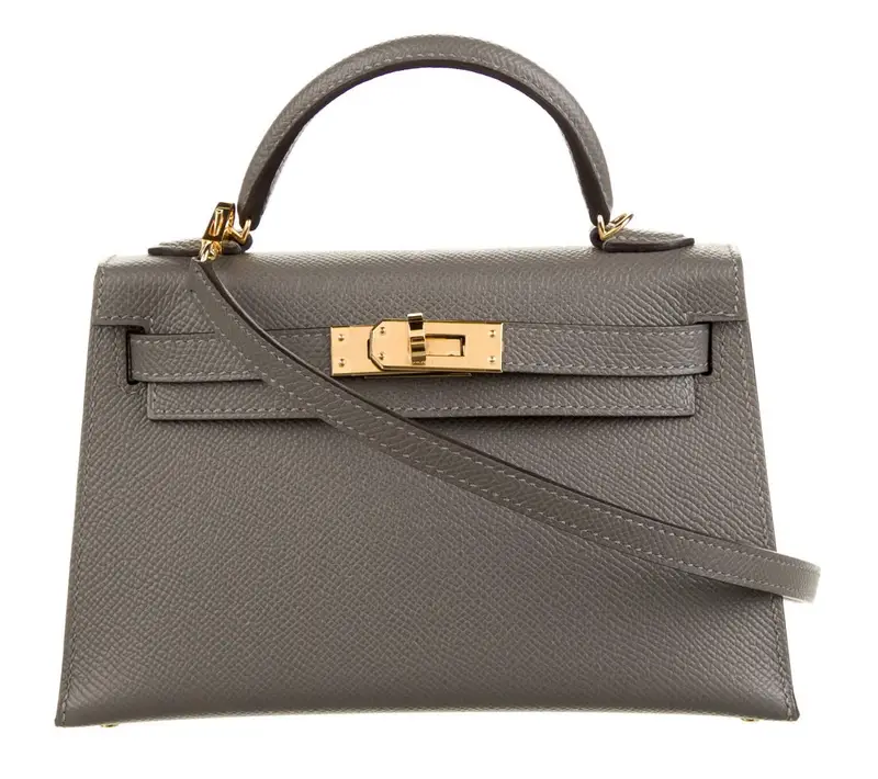 Hermes Mini Kelly Epsom Gris Meyer