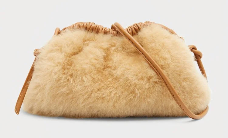 Mansur Gavriel Shearling Mini Cloud Clutch