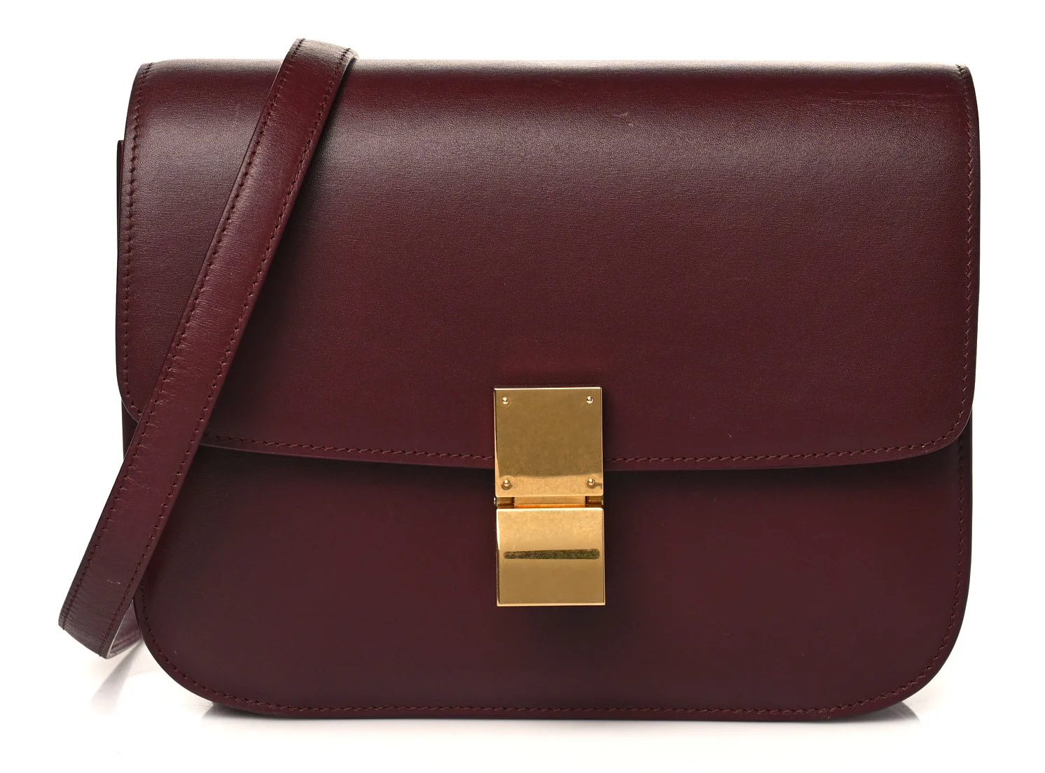 Celine Classic Box Bag Burgundy