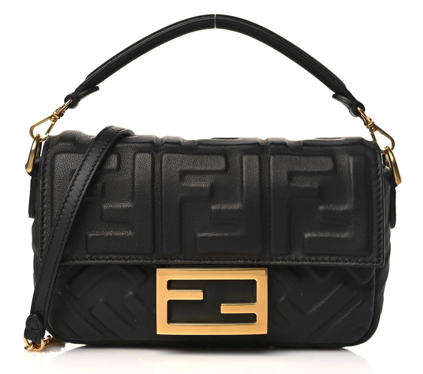 Fendi Mini Baguette Bag Black