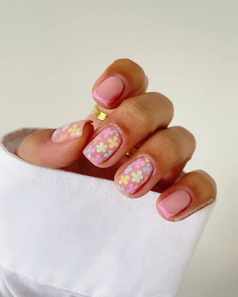 Spring Mood Floral Manicure