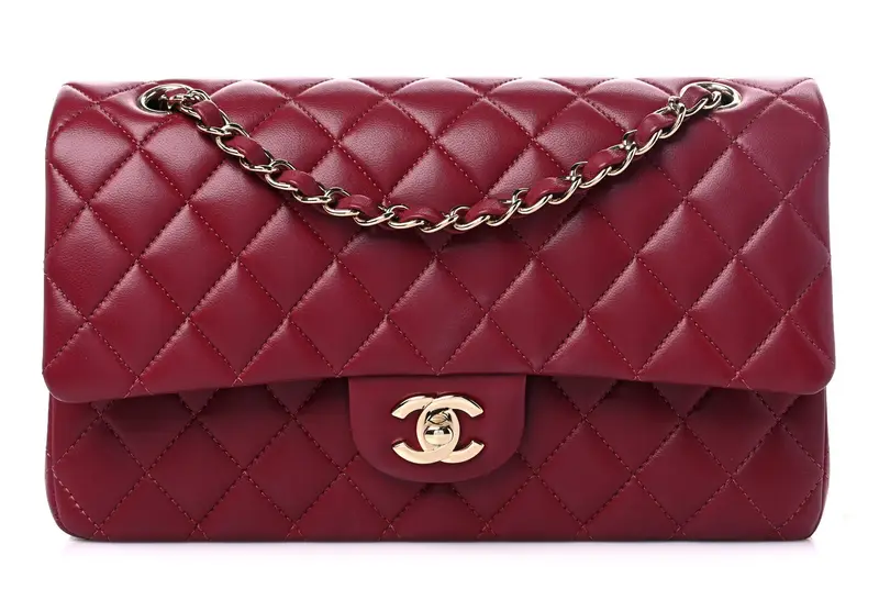 Chanel Medium Classic Flap Burgundy Lambskin