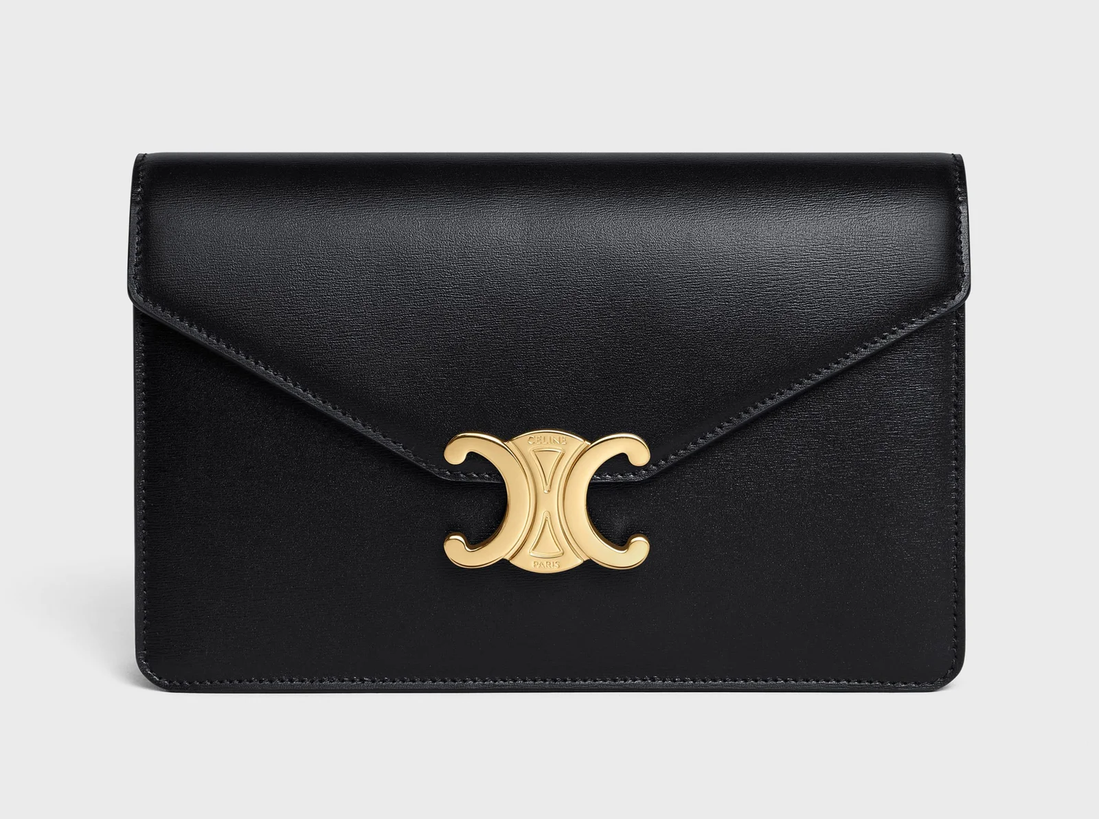 Celine Triomphe Wallet on Chain Black