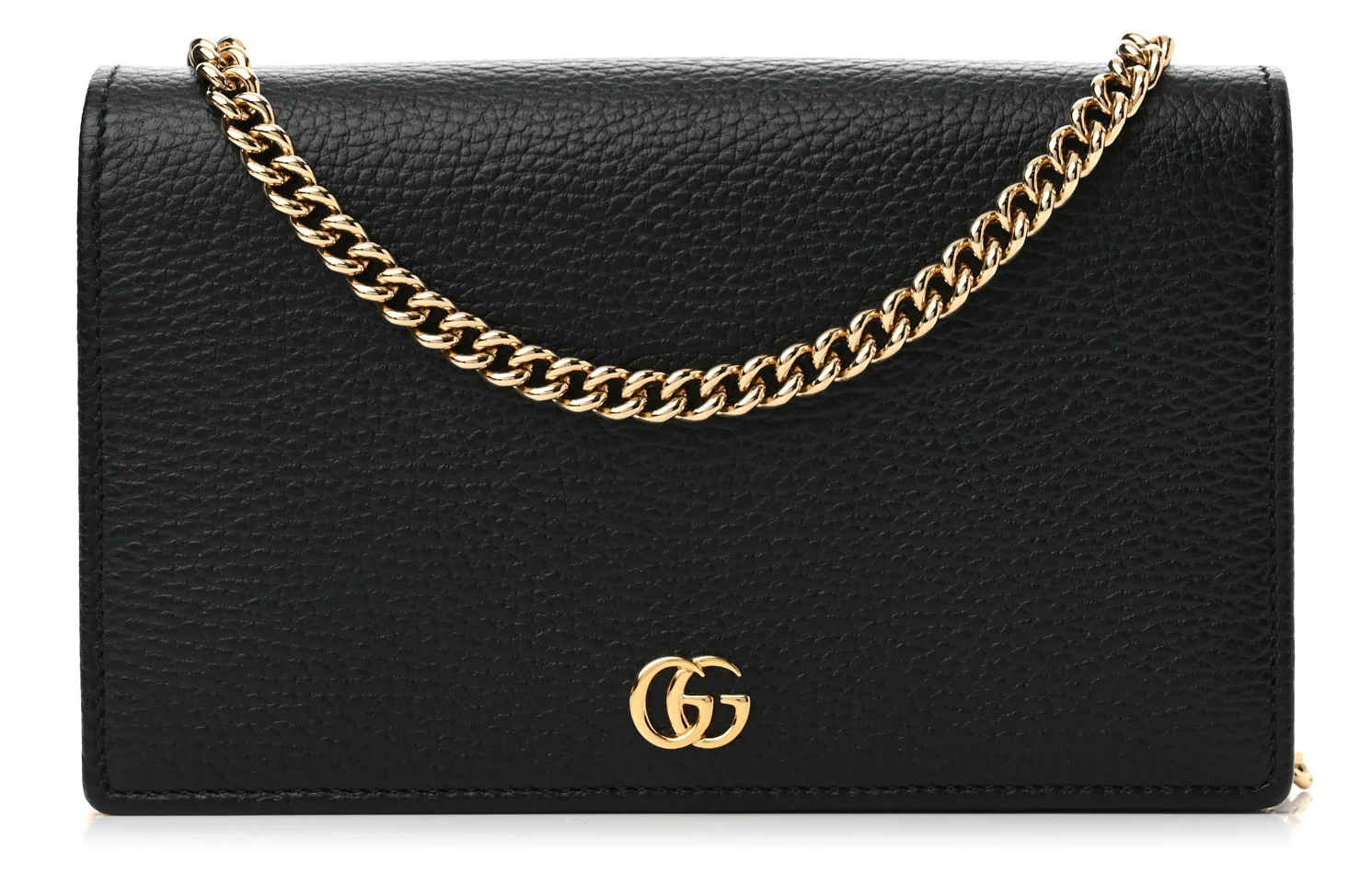 Gucci Mini GG Marmont Chain Wallet Black