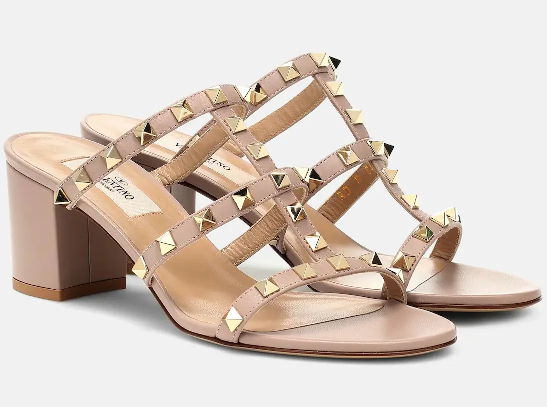 Valentino Rockstud Sandals Block Heel