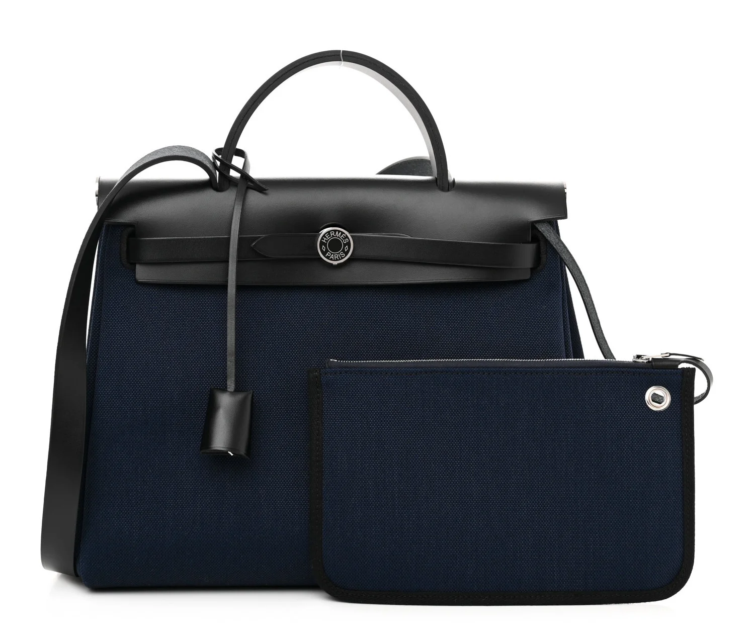 Hermes Herbag Zip 31 Bleu Marine Black