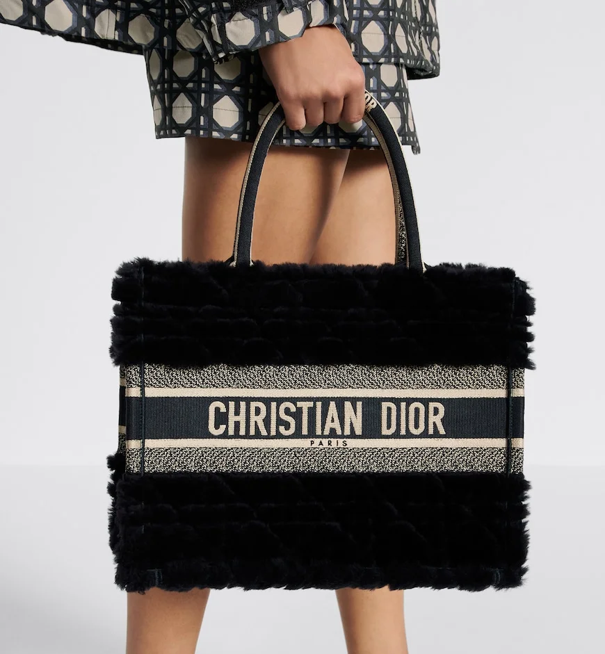 Dior Shearling Book Tote