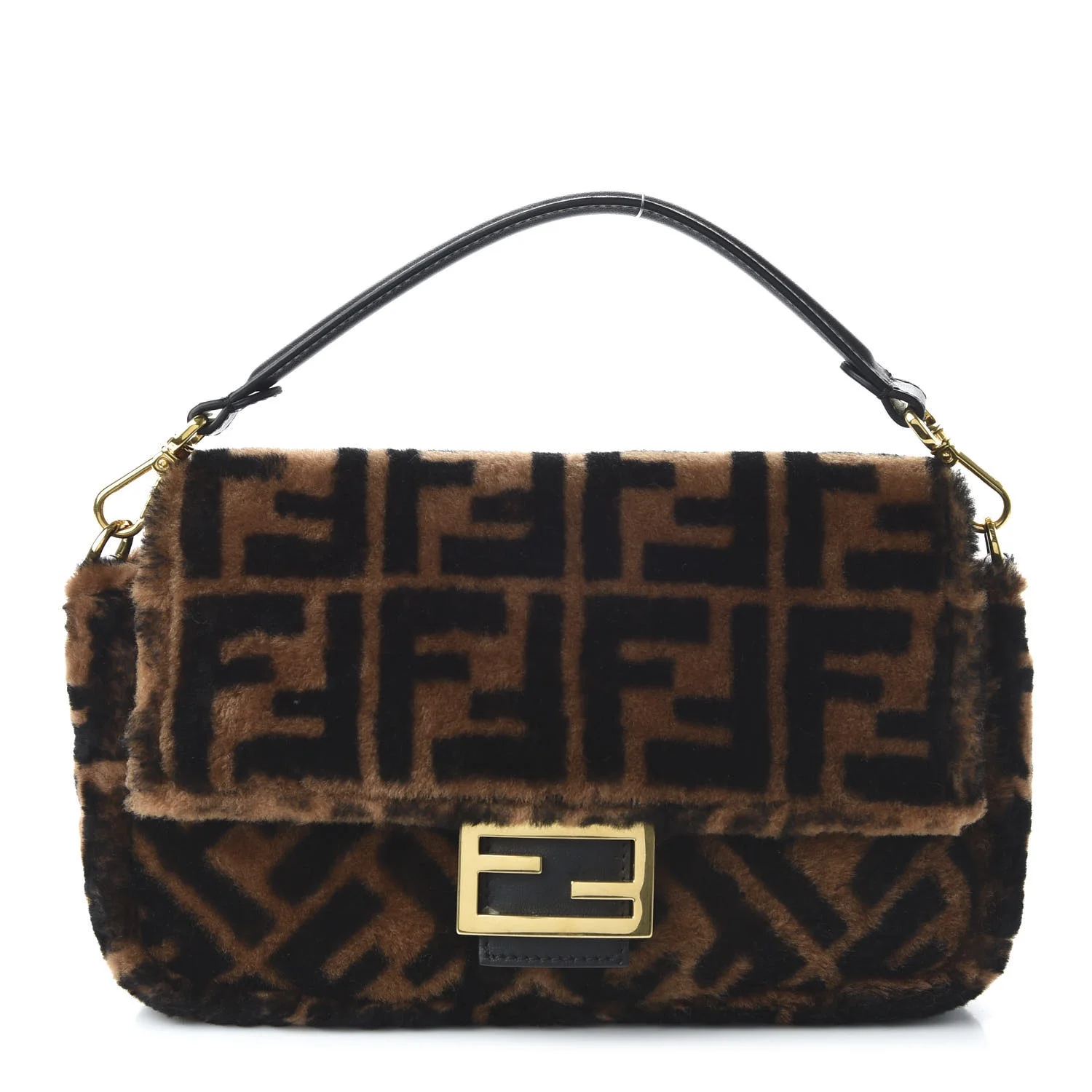 Fendi Shearling Baguette Bag