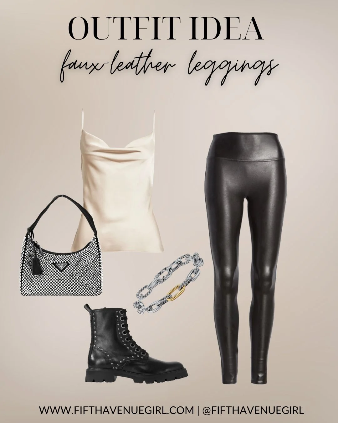 Date night Faux-Leather Leggings Outfit