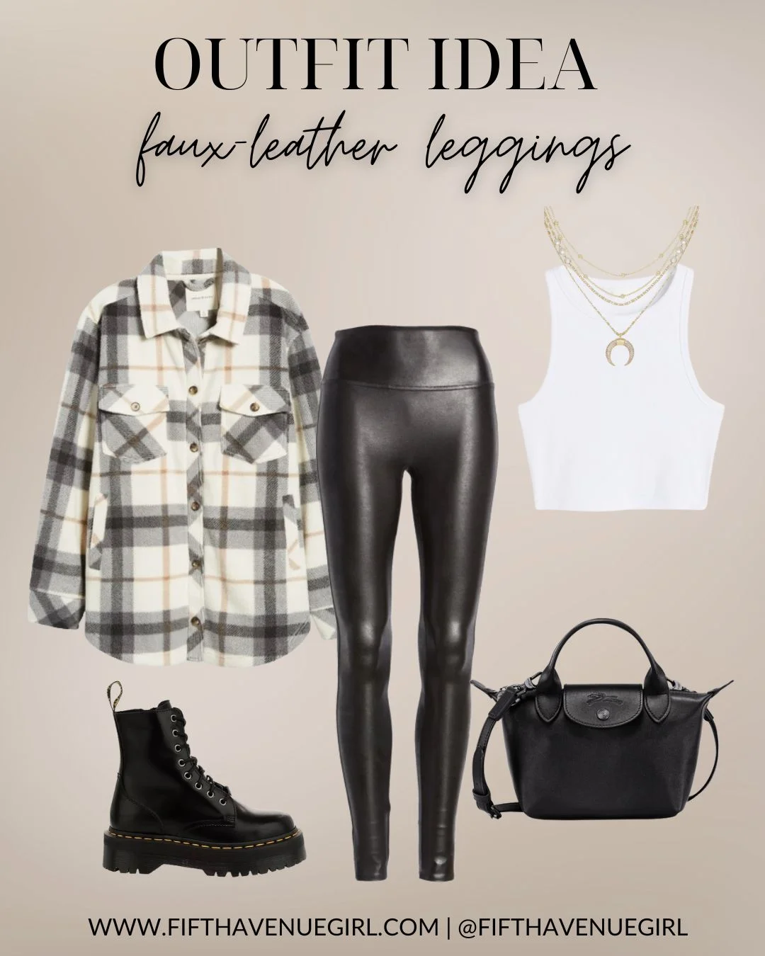 Off-Duty Cool Spanx Faux-Leather Leggings Outfit