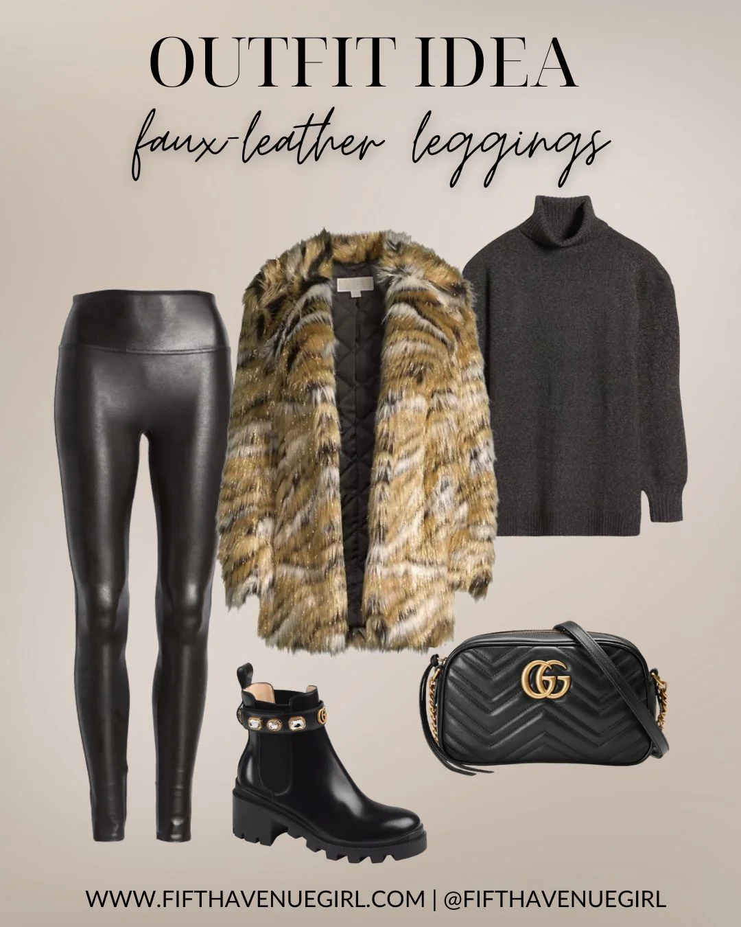 Statement-making Faux-Leather Leggings Outfit