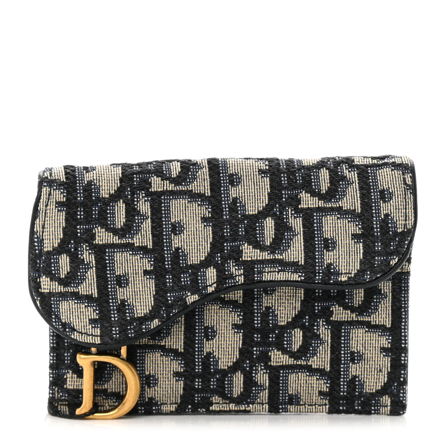 Dior Saddle Flap Card Holder