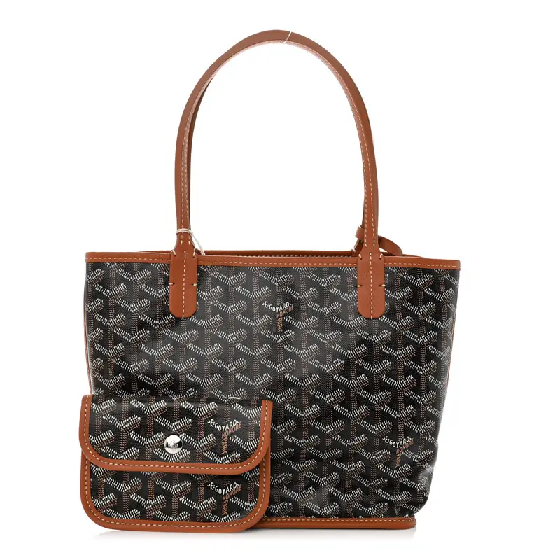 Goyard Mini Anjou Tote Black and Tan