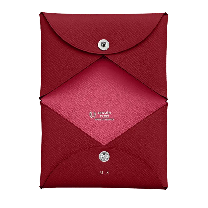 Hermes Customizable Calvi Cardholder