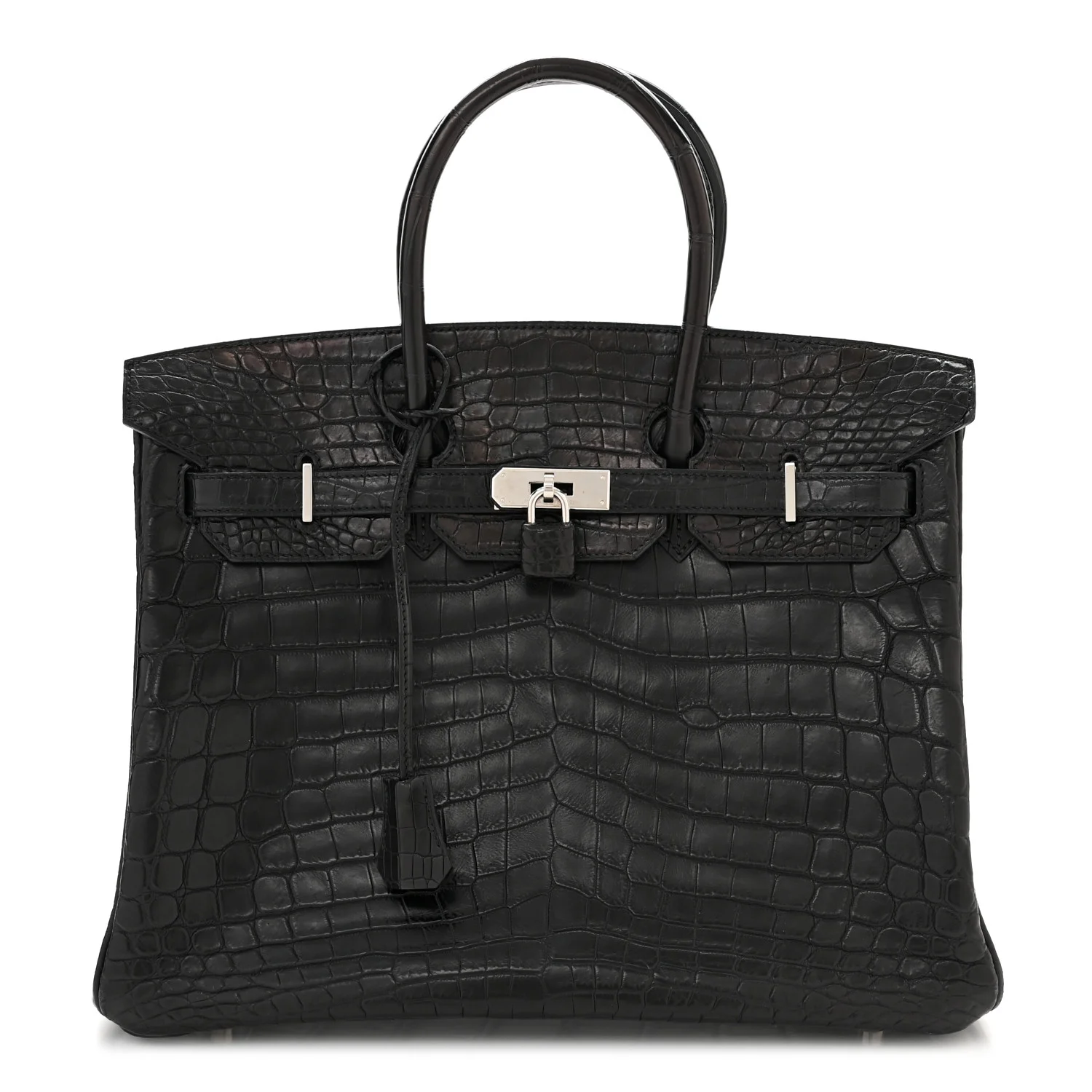 Hermes Matte Niloticus Crocodile Birkin 35 Black