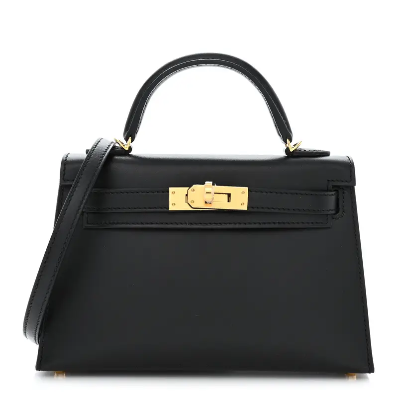 Hermes Tadelakt Mini Kelly Black