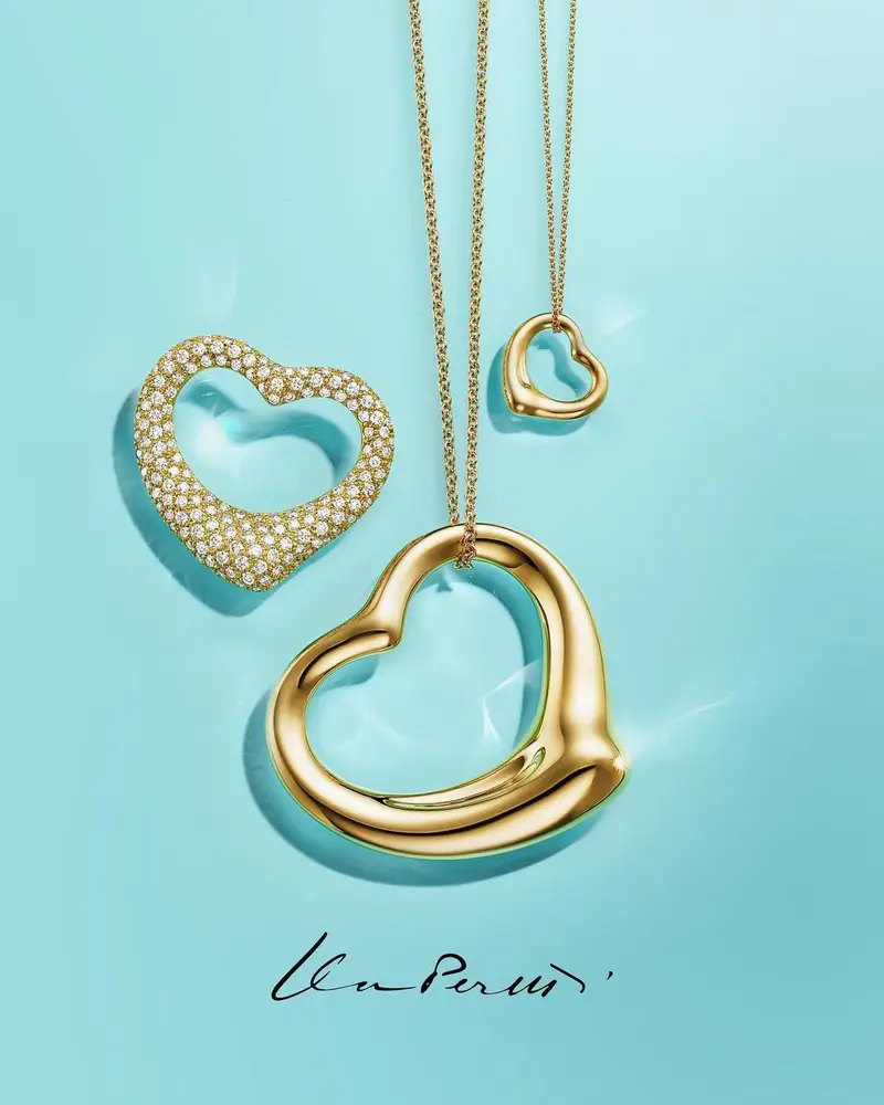 Tiffany Open Heart Pendant