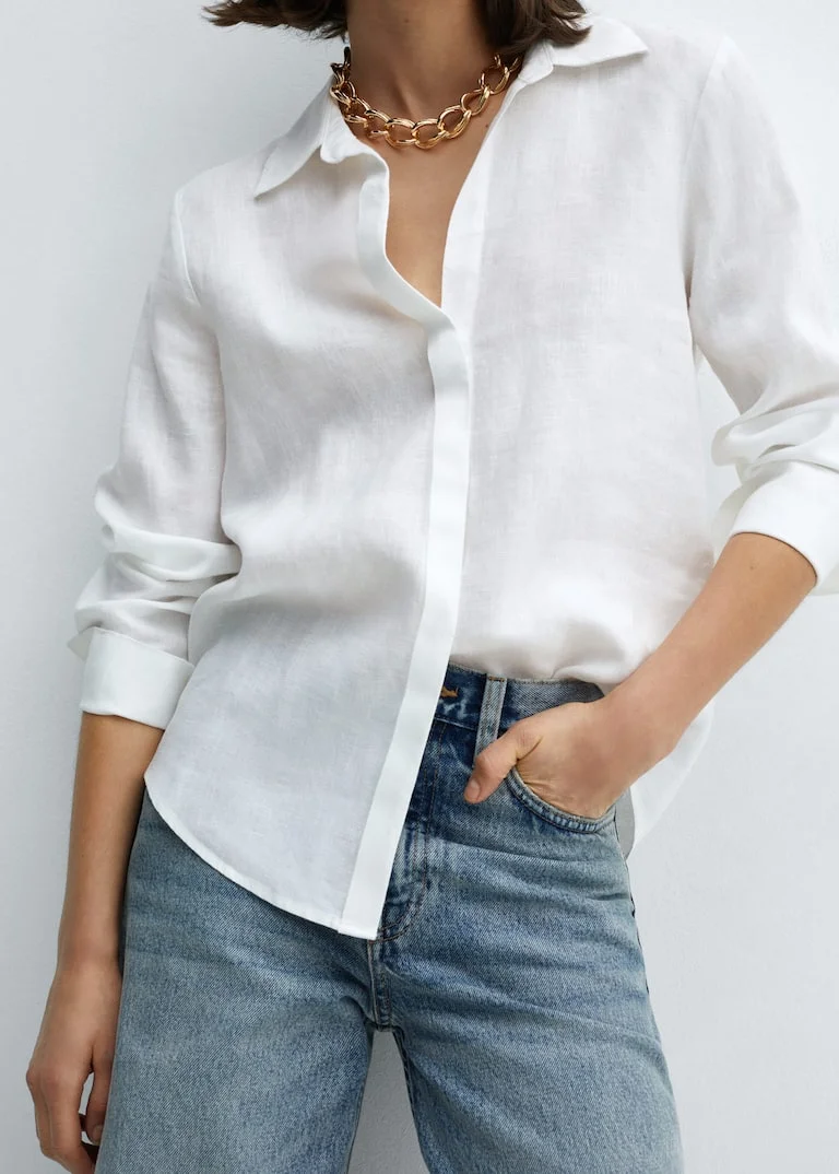 100% Linen Shirt Mango