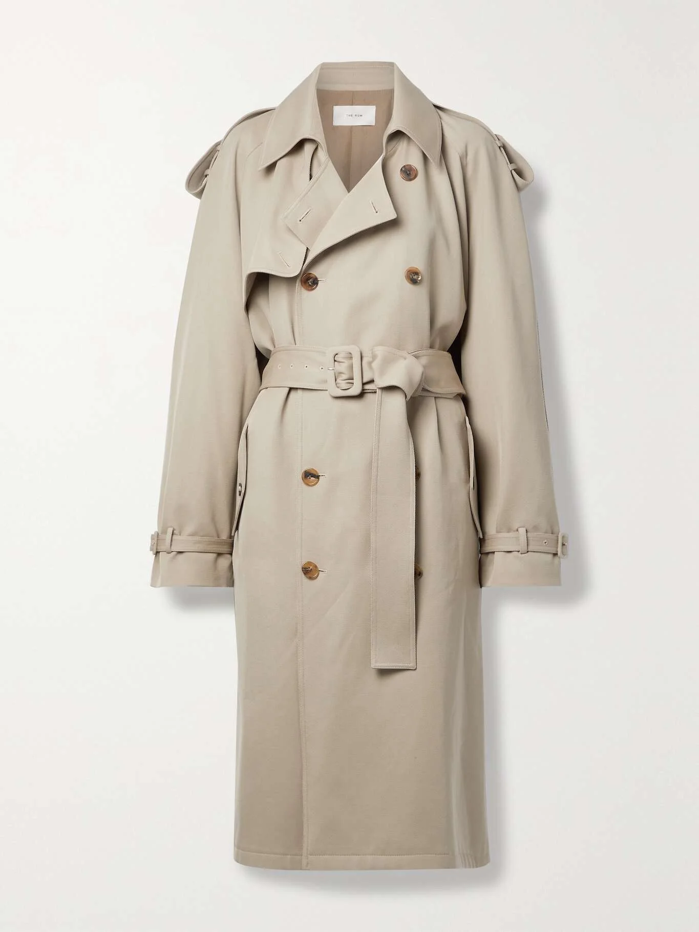 The Row June belted cotton-gabardine trench coat