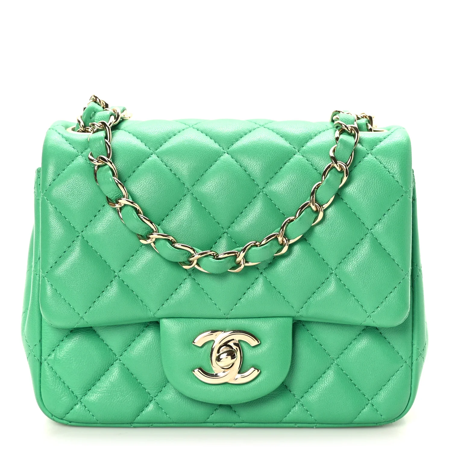 Chanel Mini Square Flap Green