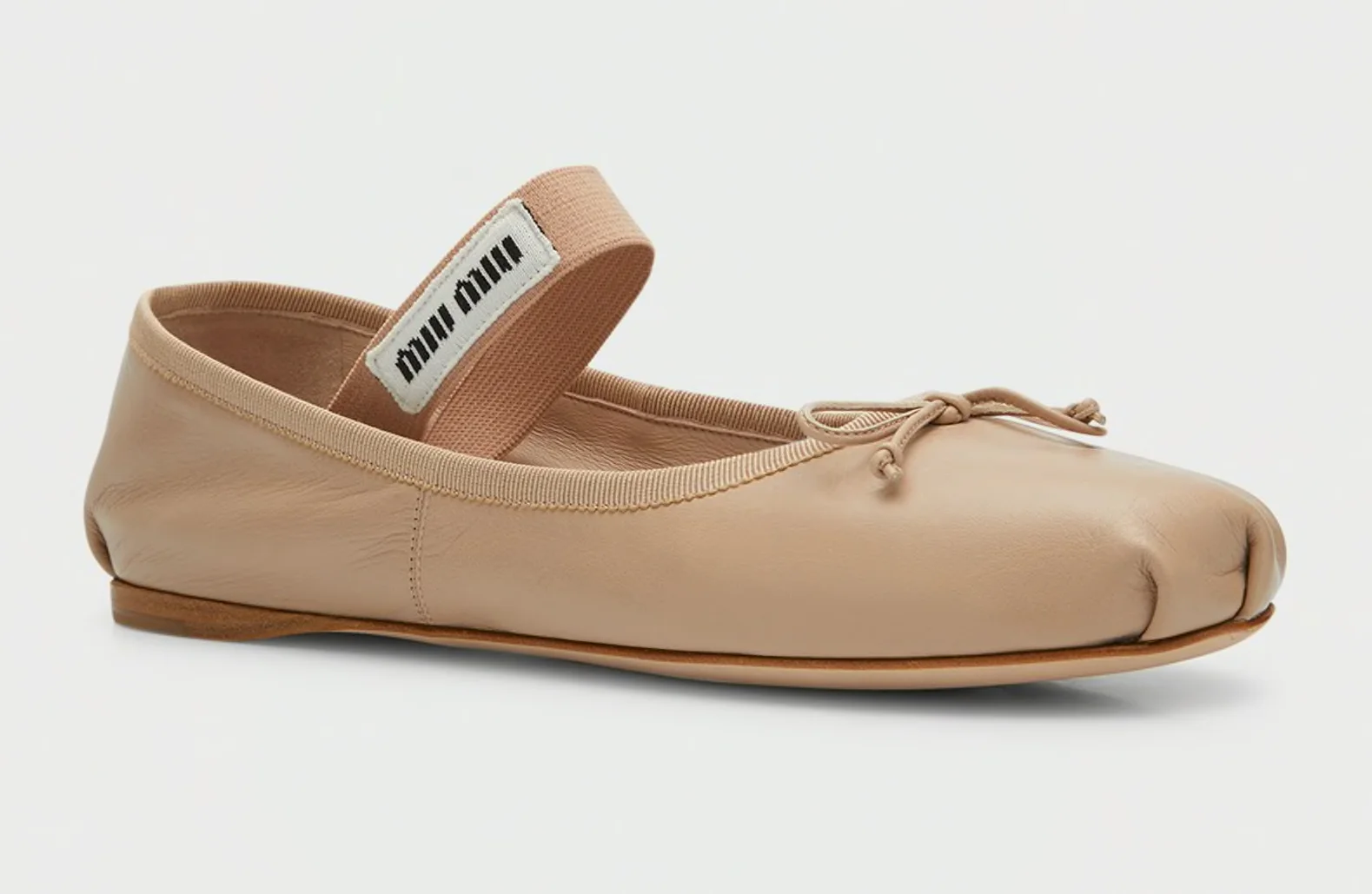 Miu Miu Leather Ballerina Flats