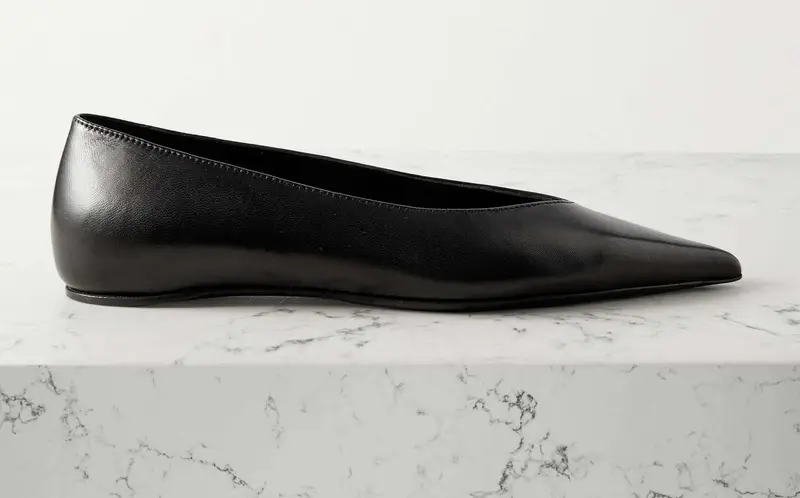 Toteme The Asymmetric Ballerina Leather Flats