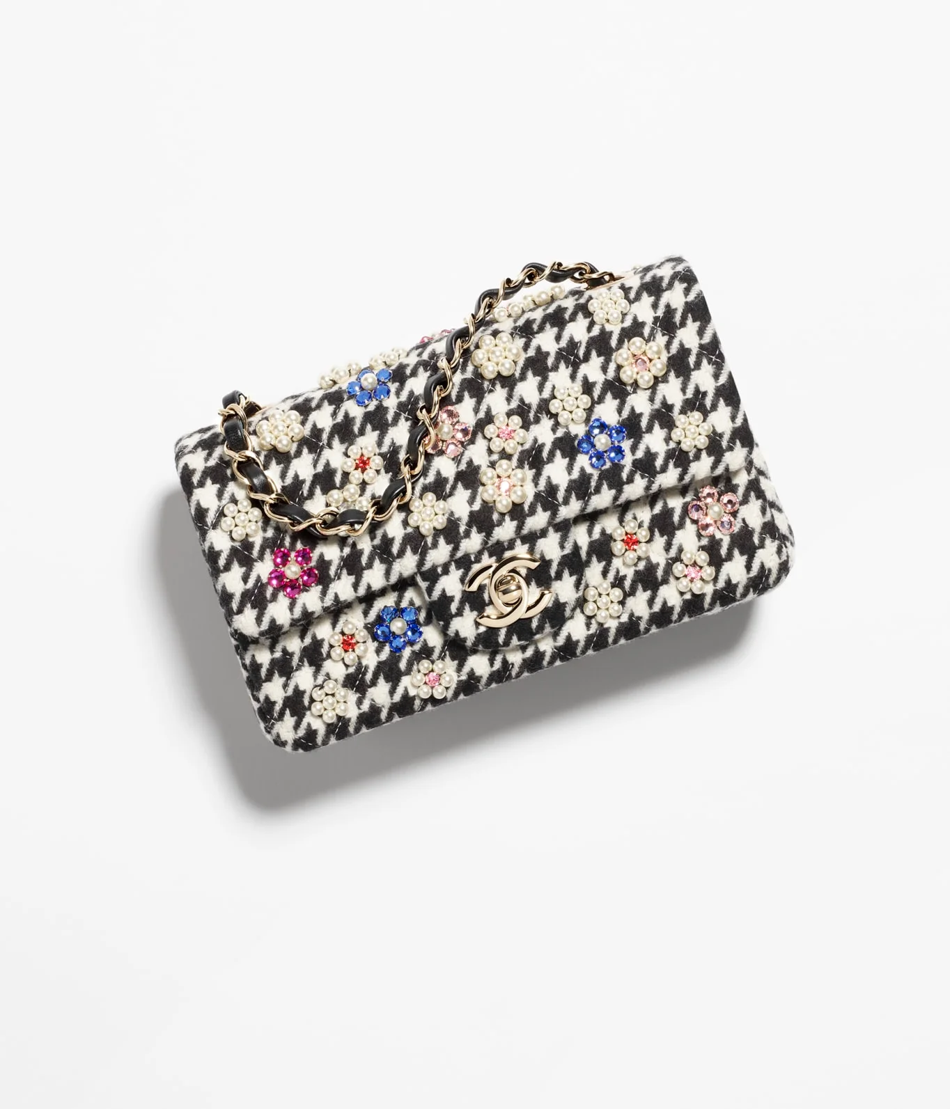 Chanel Metiers d'Art 2024 Mini Flap bag embroidered with pearls