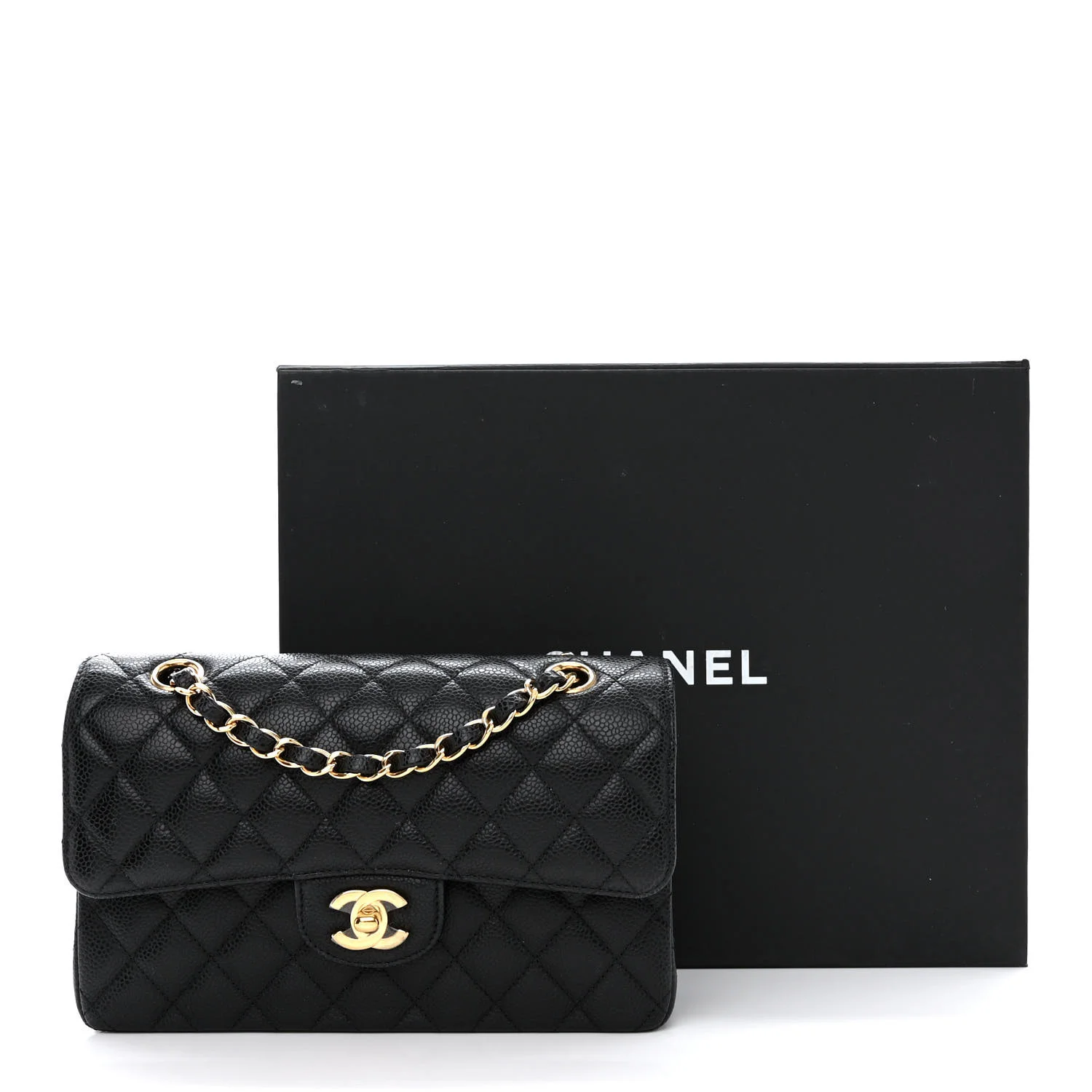Chanel Caviar Small Double Flap Black