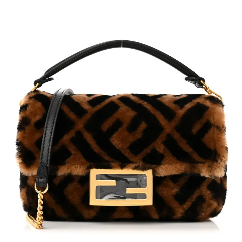 Fendi Shearling Baguette Bag